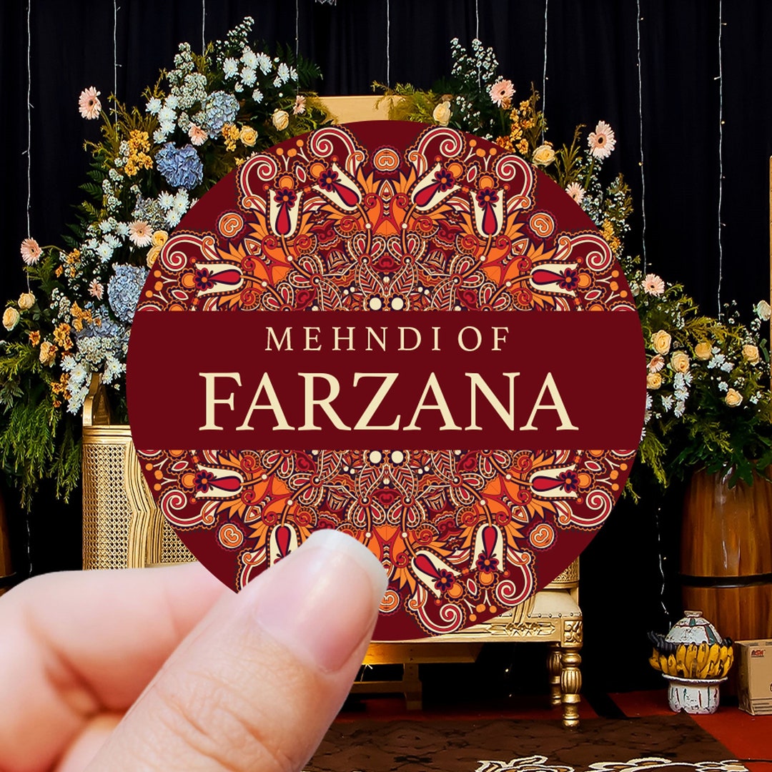 Dholki Sangeet Mehndi Stickers Wedding Stickers Nikkah Etsy