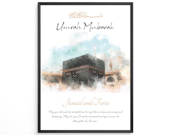 Umrah Print, Umrah Mubarak Gift, Umrah Frame, Umrah Mubarak Frame, Umrah Gift, Umrah Print Gift, Hajj, Umrah, Islamic Gift, Umrah Gifts.