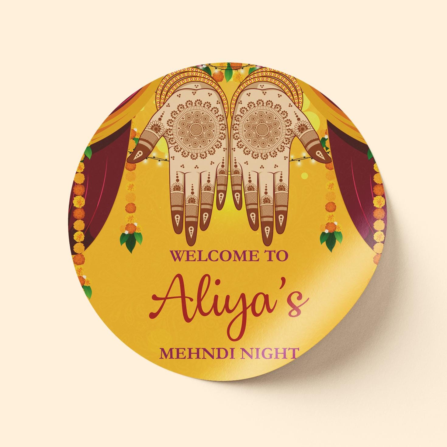 Digital Sticker, Customised Sticker, Mehndi Sticker, Wedding Sticker ...
