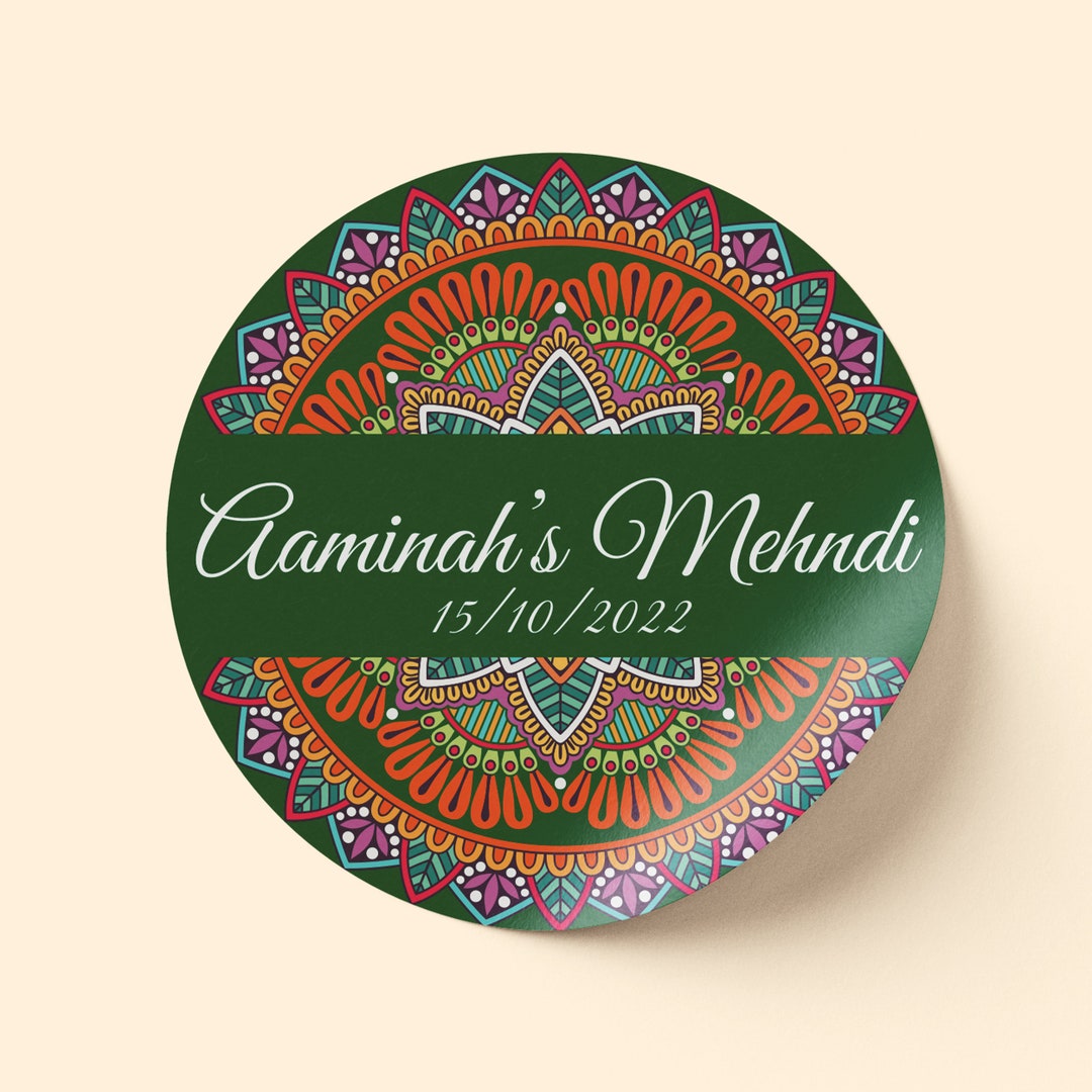 Wedding Stickers, Nikkah Stickers, Wedding Favour Stickers, Mehndi Stickers, Custom Stickers