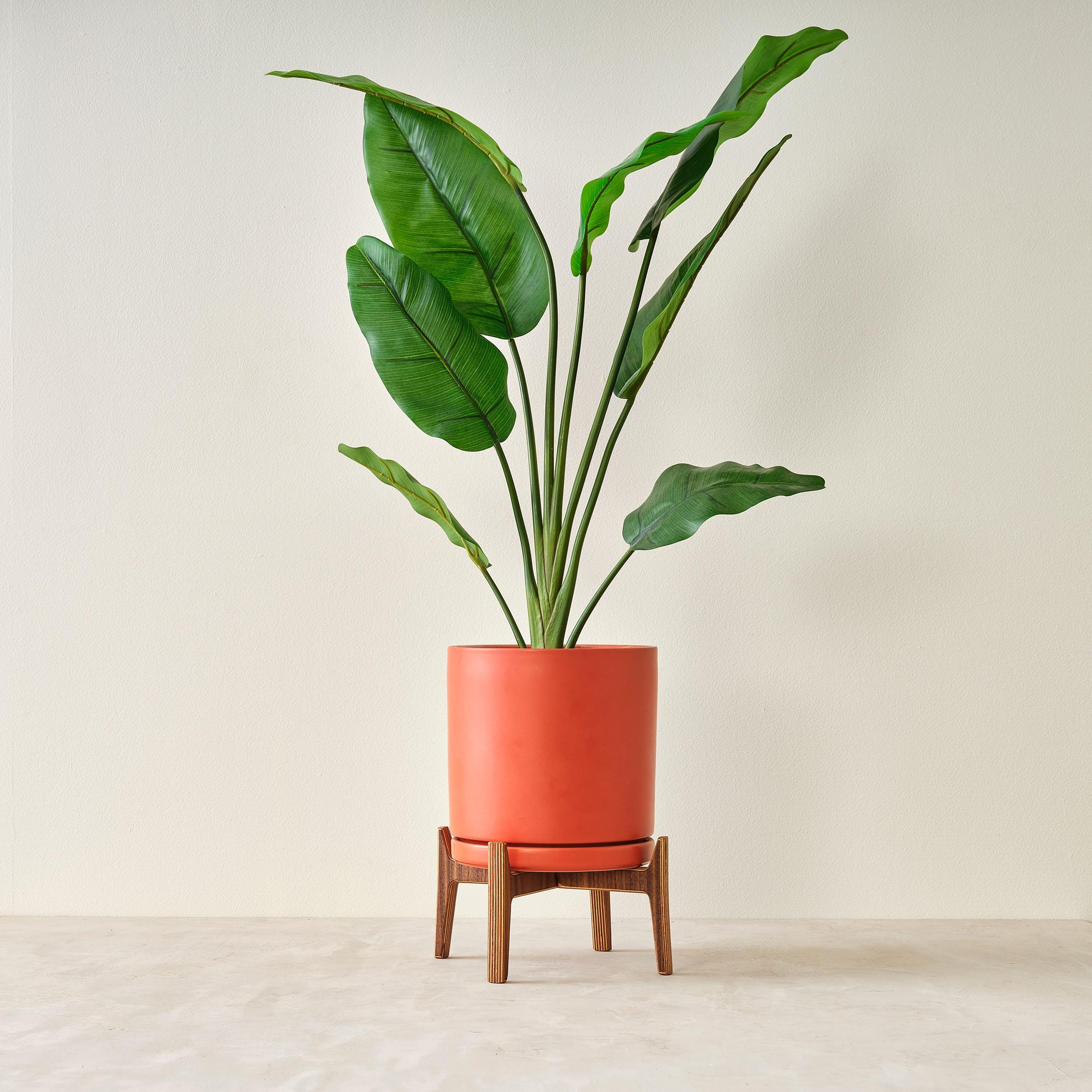 花器 italy ポストモダン mid-century Handmade Walnut Wood Plant Stand | Mid Century Modern Minimalist