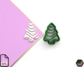 Digital .STL Polymer Clay Cutter Little Debbie Tree Cutter *6 Size 3 Version Cut/Xmas-Christmas/File For Use In A 3D Printer