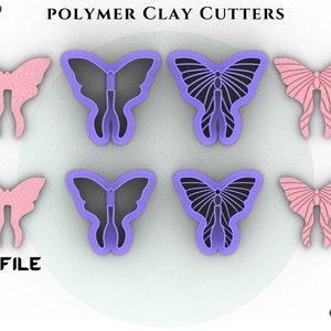 Polymer Clay Cutter *2 Sizes 2 cut versions/Butterfly/Digital .STL File * File For Use In A 3D Printer