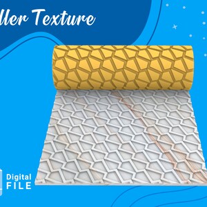 Roller Texture Polymer Clay /GEO figures texture/ Digital STL File* File For Use In A 3D Printer