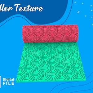 Roller Texture Polymer Clay /leaf figures texture/ Digital STL File* File For Use In A 3D Printer