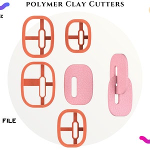Polymer clay cutter Oval Chain/digital STL file
