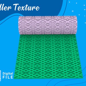 Roller Texture Polymer Clay /Lineals figures texture/ Digital STL File* File For Use In A 3D Printer