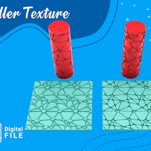Roller Texture Polymer Clay /geo figures texture/ Digital STL File* File For Use In A 3D Printer