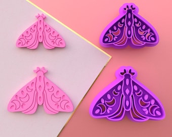 Polymer Clay Cutter *4 Sizes 4 cut versions/Moth-Butterfly/Digital .STL File * File For Use In A 3D Printer
