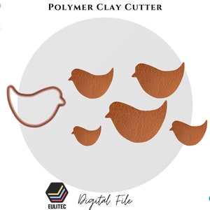 Polymer clay cutter/Pio Twitter/ Stl File digital download *5 size