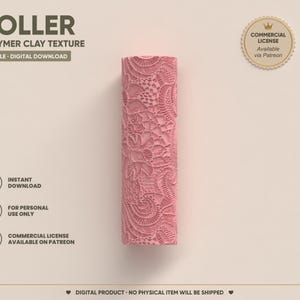Rullo per texture in argilla polimerica stampabile in 3D STL | File digitale solido – ER 3