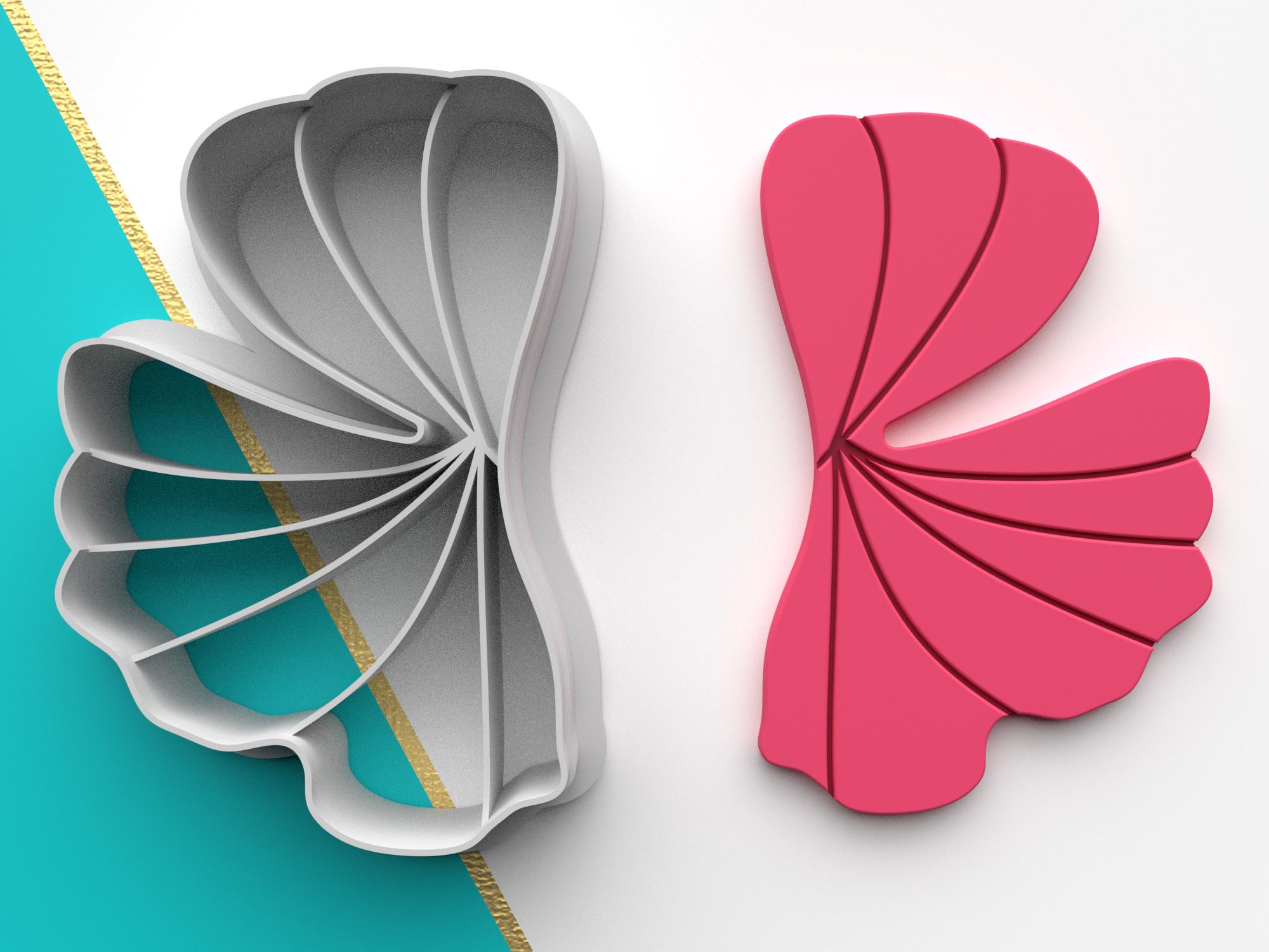 ポリマークレイカッター 銀杏の葉| 5 サイズ 3 カッター バージョン