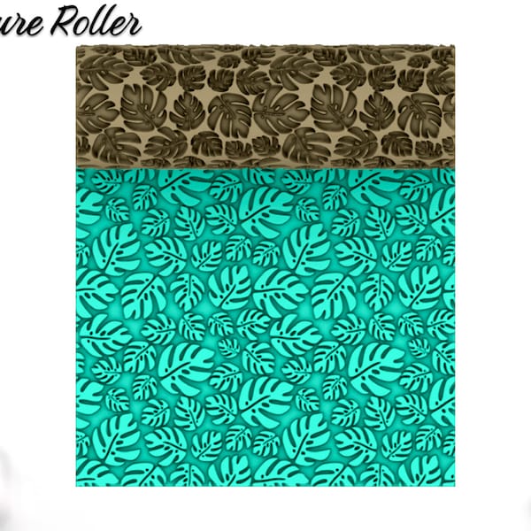 Texture Roller Polymer Clay / Monstera ENE2024 Pattern Polymer Clay Roller- Solid,Hollow/ Digital STL File* File For Use In A 3D Printer