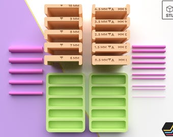 Tools Clay, Clay Thickness Guide Tools | Polymer Clay Earring Tools | STL File for 3D printing | 9 Size