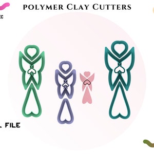 Polymer Clay Cutters/ Angelo dell'amore/Stl File * 3 size