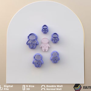 Polymer clay cutter to make ASTRONAUT *5 size 2 version cut/Digital .STL File * File For Use In A 3D Printer