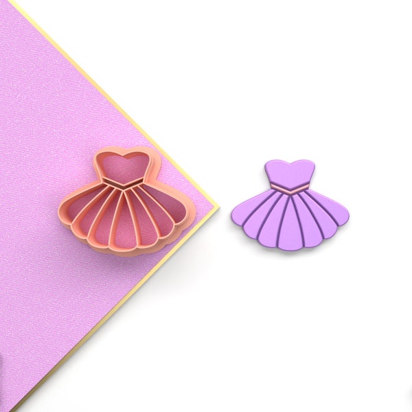Digital .Stl Polymer Clay Cutter - Tutu (6 Sizes, 3 Version Cut) - Ballet and Dance - File for Use in a 3D Printer