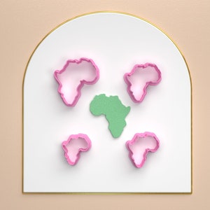Polymer Clay Cutter continent of Africa in 4 size 2 version cut/Digital .STL File * File For Use In A 3D Printer