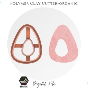 Polymer clay cutter/model organic/ Stl File digital download *5 size