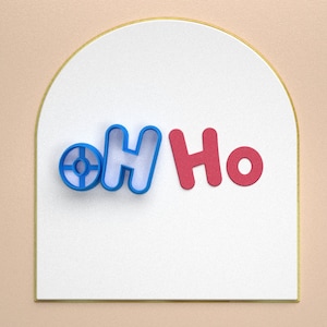 Christmas Ho Ho Ho Polymer Clay Cutters / Digital STL File / 5 Sizes / 2 Cutting Versions