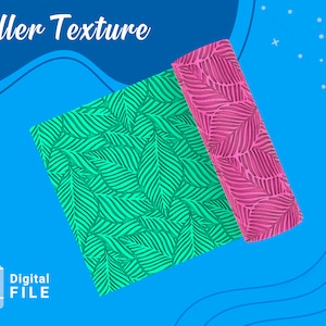 Roller Texture Polymer Clay /leaf figures texture/ Digital STL File* File For Use In A 3D Printer