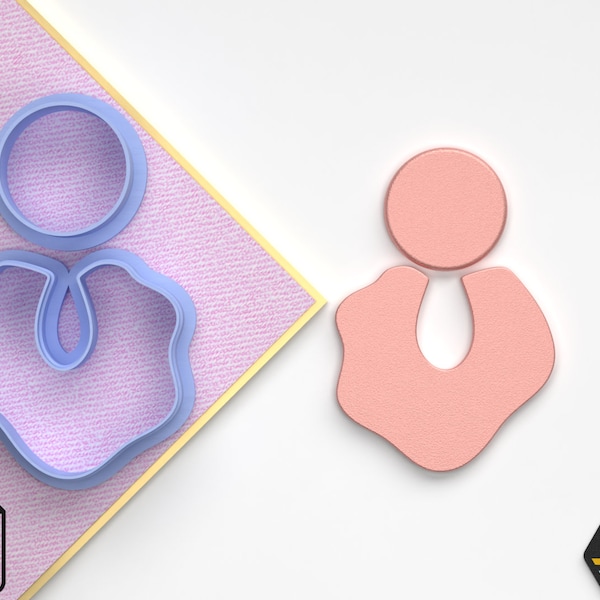 Polymer Clay Cutters/ Organic shaped clay cutter/ Digital .STL File