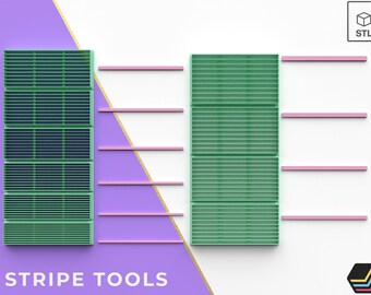 Polymer Clay Cutter Stripe Tool *3 Sizes 2 cut version/Digital .STL File * File For Use In A 3D Printer