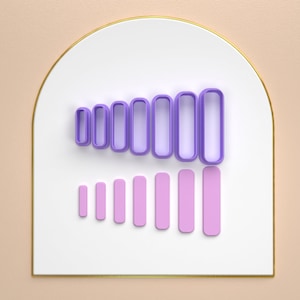 Puede incluir: Un fondo blanco con un marco de arco dorado. Dentro del marco hay dos filas de rectángulos morados y rosados. La fila superior tiene siete rectángulos y la fila inferior tiene seis.