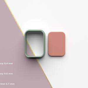 Polymer Clay Cutters Rectangle 001 | 7 Size 3 Cutter Versions | Digital Files for 3D Printing