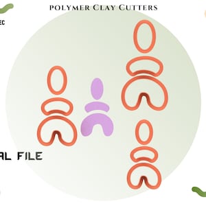 Polymer clay cutter organic/ Digital Download .STL *3 SIZE