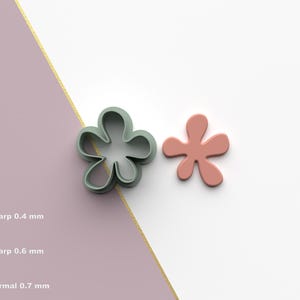 Polymer Clay Cutters Flower Organic | 7 Size 3 Cutter Versions | Digital Files for 3D Printing