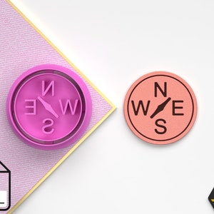 Digital .STL Polymer Clay Cutter Road Compass *5 Size 3 Version Cut/Spring Summer/File For Use In A 3D Printer
