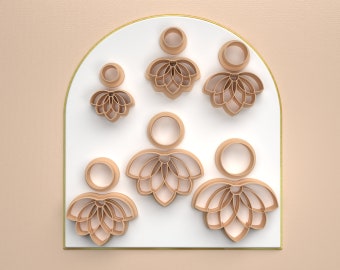 Polymer clay cutter Lotus Flower/ Digital Download .STL * 10 sizes/File For Use In A 3D Printer