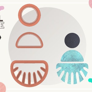 Rising Sun Shaped Polymer Clay Cutting Machine / Digital Download .STL File
