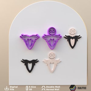 Polymer Clay Cutter Jack The Pumpkin King / Digital STL File / 5 Sizes / 2 Cut Versions/Digital .STL File * File For Use In A 3D Printer