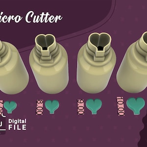 Polymer Clay Cutter *4 size/Micro Cutters Petals Flower/Digital .STL File * File For Use In A 3D Printer