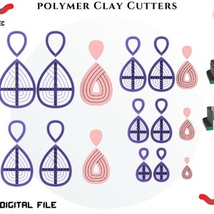 Polymer Clay Cutter *5 Sizes 2 version Cut/Tears/Digital .STL File * File For Use In A 3D Printer