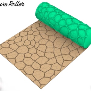 Roller Texture Polymer Clay /EULITEC ™ Leather Texture Roller for Polymer Clay/ Digital STL File* File For Use In A 3D Printer