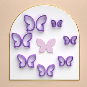 Polymer Clay Cutter *7 Sizes 2 cut versions/ Wings Butterfly/Digital .STL File * File For Use In A 3D Printer