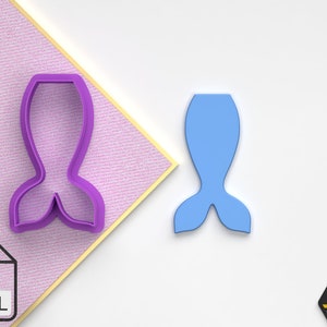 Digital .STL Polymer Clay Cutter Mermaid tail *7 Size 3 Version Cut/Spring Summer/File For Use In A 3D Printer
