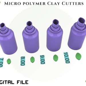 Polymer Clay Cutter *4 size/Micro Cutters Leaf/Digital .STL File * File For Use In A 3D Printer