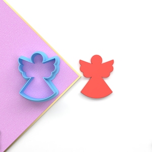 Digital .Stl Polymer Clay Cutter angel silhouette *7 Size 3 Version Cut/File For Use In A 3D Printer