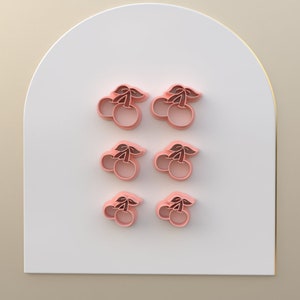 Polymer clay cutter to make Cherry in 3 sizes and 3 cut versions/Digital .STL File * File For Use In A 3D Printer