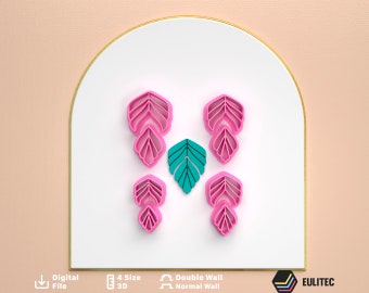 Polymer Clay Cutter/ Leaf 4 Size /Digital .STL File