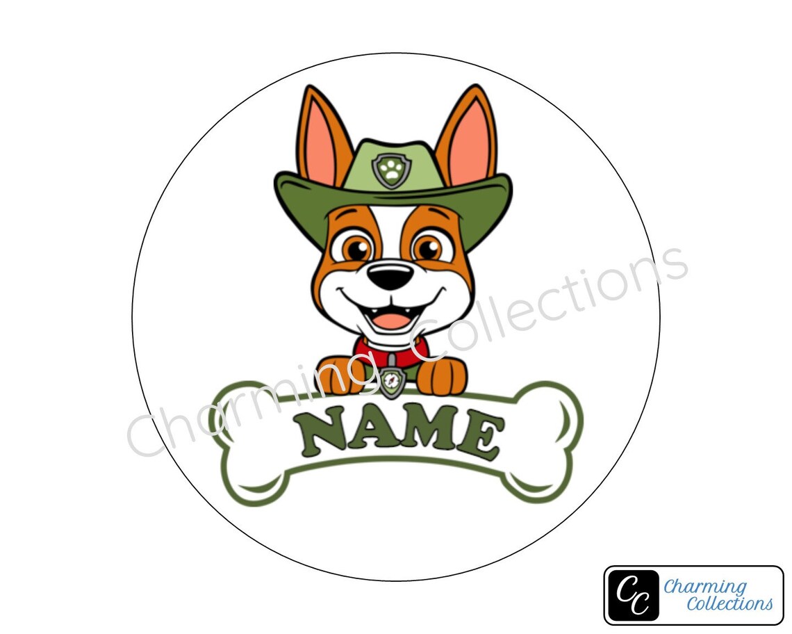 Paw Patrol Personalized Stickers Paw Patrol Labels Paw Etsy