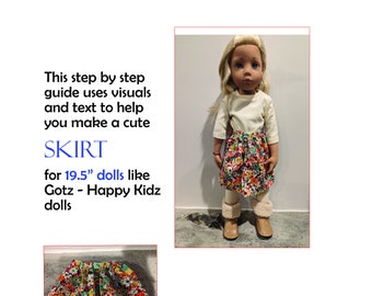 Gotz - Happy Kidz - Cute Skirt Sewing Pattern - Easy