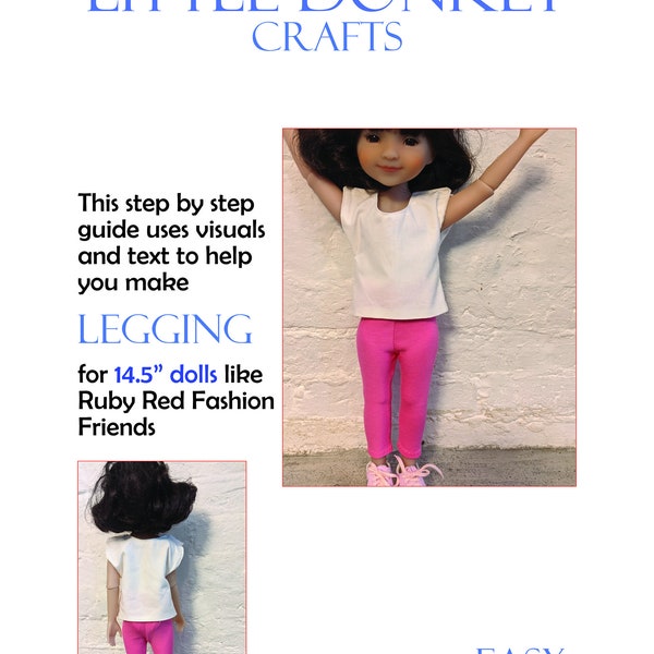 Easy pdf sewing pattern for Legging for 14.5" doll like Ruby Red Fashion Friends