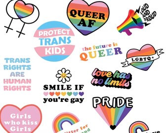 LGBTQ+ Pride Stickers - Set of 5