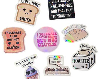 Pegatinas sin gluten - Juego de 5