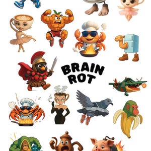 Adesivos Brainrot